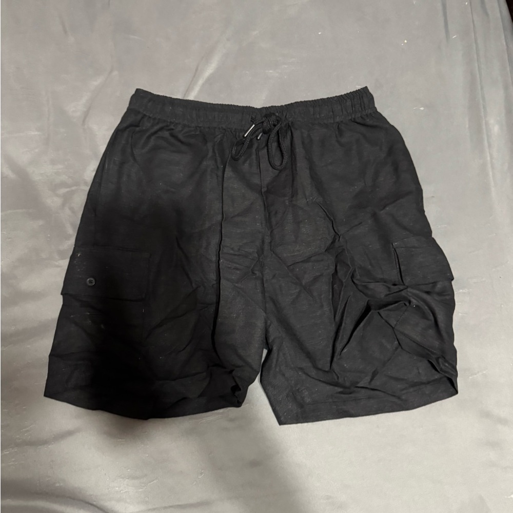 Boohoo Black Men's Cargo Shorts